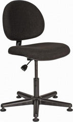 Bevco - Adjustable Chair - 18" Wide x 18" Deep, Olefin Seat, Black - Apex Tool & Supply