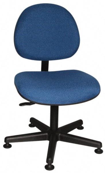 Bevco - Adjustable Chair - 18" Wide x 18" Deep, Olefin Seat, Blue - Apex Tool & Supply