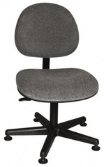 Bevco - Adjustable Chair - 18" Wide x 18" Deep, Olefin Seat, Gray - Apex Tool & Supply