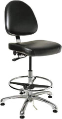 Bevco - Swivel Stool - 20" Wide x 18" Deep, Vinyl Seat, Black - Apex Tool & Supply