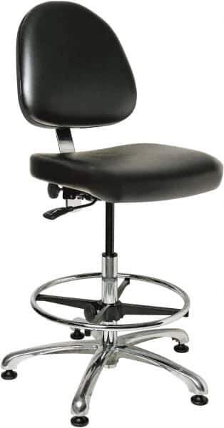 Bevco - Swivel Stool - 20" Wide x 18" Deep, Vinyl Seat, Black - Apex Tool & Supply