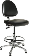 Bevco - Swivel Stool - 20" Wide x 18" Deep, Vinyl Seat, Black - Apex Tool & Supply