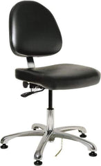 Bevco - Adjustable Chair - 20" Wide x 18" Deep, Vinyl Seat, Black - Apex Tool & Supply