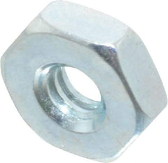 Value Collection - #6-32 UNC Steel Right Hand Hex Nut - 5/16" Across Flats, 7/64" High, Zinc-Plated Finish - Apex Tool & Supply