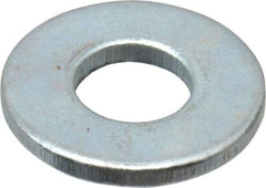 Value Collection - #8 Screw, Grade 2 Steel SAE Flat Washer - 0.183" ID x 0.45" OD, 0.067" Thick, Zinc-Plated Finish - Apex Tool & Supply