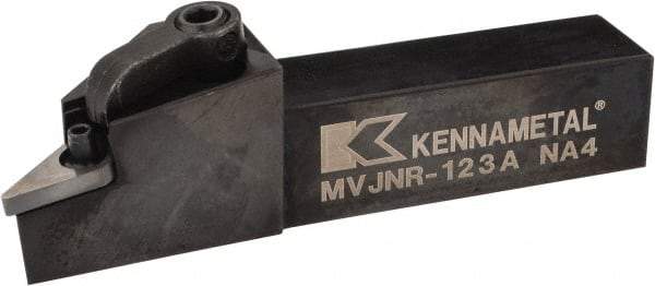 Kennametal - MVJN, Right Hand Cut, 3° Lead Angle, 3/4" Shank Height x 3/4" Shank Width, Negative Rake Indexable Turning Toolholder - 4" OAL, VN..33. Insert Compatibility, Series Kenloc - Apex Tool & Supply