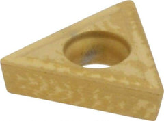 Interstate - TPGT21.51 Grade TCN55 Carbide Turning Insert - TiN Finish, 60° Triangle, 1/4" Inscr Circle, 3/32" Thick, 1/64" Corner Radius - Apex Tool & Supply