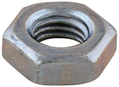 Value Collection - #12-24 UNC Steel Right Hand Machine Screw Hex Nut - 7/16" Across Flats, 5/32" High, Zinc-Plated Finish - Apex Tool & Supply