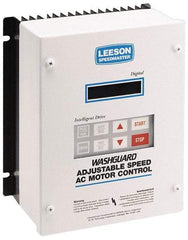 Leeson - Three Phase, 400-480 Volt, 25 hp, Frequency Drive, Inverter & Speed Control - 10.26" Wide x 8.35" Deep x 15-3/4" High, NEMA 4/12 - Apex Tool & Supply