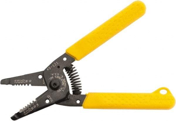 Ideal - 26 to 16 AWG Capacity Wire Stripper - 6" OAL, Plastic Cushion Handle - Apex Tool & Supply