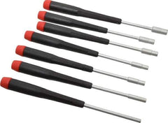 Wiha - 8 Piece 2.5 to 6mm Electronic Nutdriver Set - Standard Shaft, Ergonomic Handle - Apex Tool & Supply
