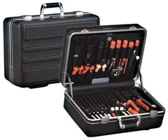 Platt - 14-1/4" Wide x 9-1/8" High, Clamshell Hard Case - Black, Polyethylene - Apex Tool & Supply