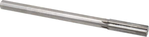 Made in USA - 0.634" Carbide-Tipped 6 Flute Chucking Reamer - Straight Flute, 9/16" Straight Shank, 2-1/4" Flute Length, 9" OAL - Apex Tool & Supply