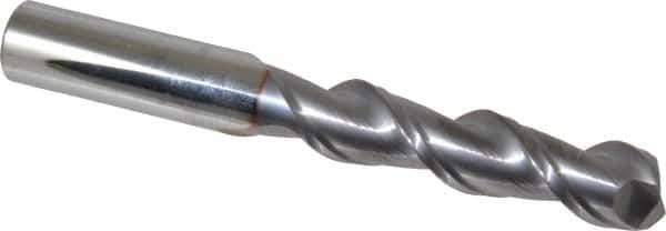 Niagara Cutter - 1/2", 2" LOC, 1/2" Shank Diam, 4" OAL, 2 Flute, Solid Carbide Square End Mill - Single End, TiCN Finish, Spiral Flute, 45° Helix, Centercutting, Right Hand Cut, Right Hand Flute, Series A245 - Apex Tool & Supply