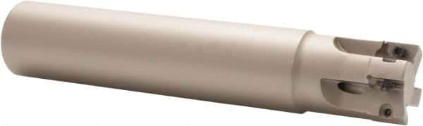 Iscar - 3/4" Cut Diam, 0.303" Max Depth of Cut, 3/4" Shank Diam, 4" OAL, Indexable Square Shoulder End Mill - HP AN.. 0702.. Inserts, Cylindrical Shank, 90° Lead Angle, Through Coolant, Series Heliplus - Apex Tool & Supply