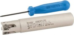 Iscar - 3/4" Cut Diam, 0.303" Max Depth of Cut, 3/4" Shank Diam, 4" OAL, Indexable Square Shoulder End Mill - HP AN.. 0702.. Inserts, Cylindrical Shank, 90° Lead Angle, Through Coolant, Series Heliplus - Apex Tool & Supply
