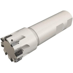 Iscar - 1-1/4" Cut Diam, 0.303" Max Depth of Cut, 1" Shank Diam, 4" OAL, Indexable Square Shoulder End Mill - HP ANKT 0702 .., HP ANCR 0702.., HP ANCT 0702.., HP ANKW 0702.. Inserts, Weldon Shank, 90° Lead Angle, Series Heliplus - Apex Tool & Supply