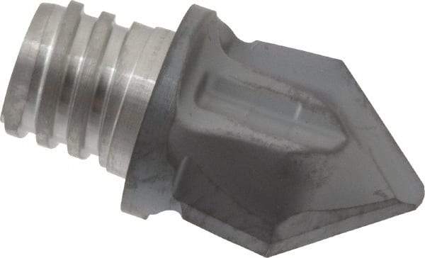 Iscar - MM HCD Grade IC908 Carbide Chamfer Milling Tip Insert - TiAlN Finish, 2 Flutes, 1/2" Cutting Diam, 0.472" Depth of Cut, 0.61" Extension - Apex Tool & Supply