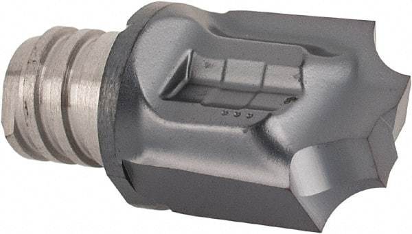 Iscar - MM HR Grade IC908 Carbide Concave Radius Milling Tip Insert - TiAlN Finish, 2 Flutes, 0.201" Cutting Diam, 3/8" Depth of Cut, 0.492" Extension, 0.098" Cnr Rad - Apex Tool & Supply