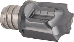 Iscar - MM HR Grade IC908 Carbide Concave Radius Milling Tip Insert - TiAlN Finish, 2 Flutes, 0.201" Cutting Diam, 3/8" Depth of Cut, 0.492" Extension, 0.098" Cnr Rad - Apex Tool & Supply