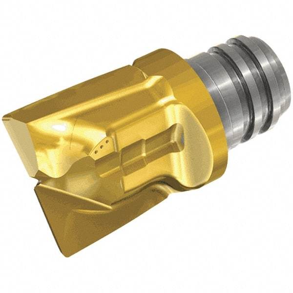 Iscar - MM HC Grade IC908 Carbide T-Slot Milling Tip Insert - TiAlN Finish, 2 Flutes, 0.394" Cutting Diam, 0.354" Depth of Cut, 0.488" Extension, 0.079" Cnr Rad, 10° Helix - Apex Tool & Supply
