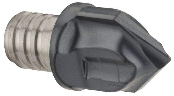 Iscar - MM HCD Grade IC908 Carbide Chamfer Milling Tip Insert - TiAlN Finish, 2 Flutes, 0.65" Cutting Diam, 0.591" Depth of Cut, 0.74" Extension - Apex Tool & Supply