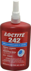 Loctite - 250 mL Bottle, Blue, Medium Strength Liquid Threadlocker - Series 242, 24 hr Full Cure Time, Hand Tool, Heat Removal - Apex Tool & Supply