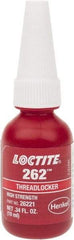 Loctite - 10 mL Bottle, Red, High Strength Liquid Threadlocker - Series 262, 24 hr Full Cure Time, Hand Tool, Heat Removal - Apex Tool & Supply