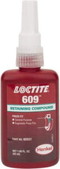 Loctite - 50 mL Bottle, Green, Medium Strength Liquid Retaining Compound - Series 609, 24 hr Full Cure Time, Heat Removal - Apex Tool & Supply