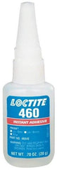 Loctite - 0.70 oz Bottle Tan Instant Adhesive - Series 460, 50 sec Fixture Time, 24 hr Full Cure Time, Bonds to Plastic & Rubber - Apex Tool & Supply