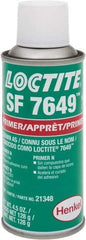 Loctite - 4.5 Fluid Ounce Can, Green, Liquid Primer - Series 7649 - Apex Tool & Supply