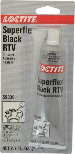 Loctite - 80 mL Tube Black RTV Silicone Joint Sealant - 30 min Tack Free Dry Time, 24 hr Full Cure Time, Series 193 - Apex Tool & Supply