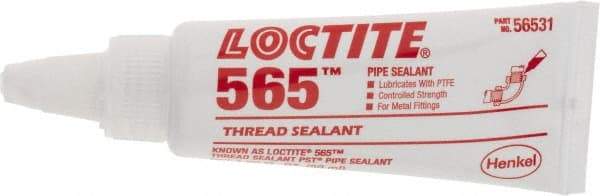 Loctite - 50 mL Tube White Pipe Sealant - 300°F Max Working Temp, For Threaded Metal Fittings - Apex Tool & Supply