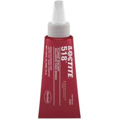 Loctite - 50 mL Tube Red Dimethacrylate Ester Joint Sealant - -65 to 300°F Operating Temp, 4 to 24 hr Full Cure Time, Series 518 - Apex Tool & Supply