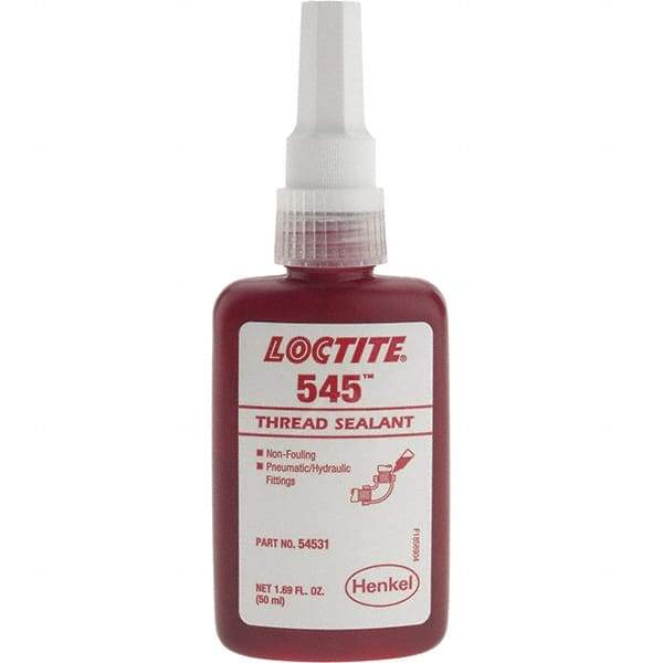 Loctite - 50 mL Bottle, Purple, Liquid Threadlocker - Series 545, 24 hr Full Cure Time, Hand Tool Removal - Apex Tool & Supply