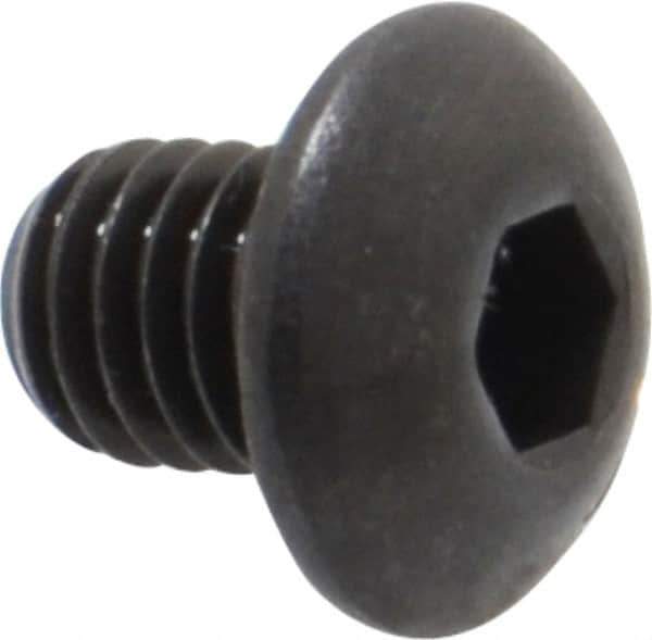 Value Collection - #10-32 UNF Hex Socket Drive, Button Screw - Alloy Steel, Black Oxide Finish, 1/4" Length Under Head - Apex Tool & Supply
