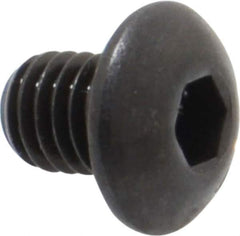 Value Collection - #10-32 UNF Hex Socket Drive, Button Screw - Alloy Steel, Black Oxide Finish, 1/4" Length Under Head - Apex Tool & Supply