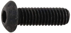 Value Collection - #6-32 UNC Hex Socket Drive, Button Screw - Alloy Steel, Black Oxide Finish, 3/8" Length Under Head - Apex Tool & Supply