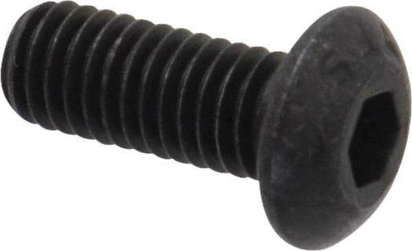 Value Collection - #10-32 UNF Hex Socket Drive, Button Screw - Alloy Steel, Black Oxide Finish, 1/2" Length Under Head - Apex Tool & Supply