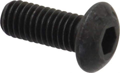 Value Collection - #10-32 UNF Hex Socket Drive, Button Screw - Alloy Steel, Black Oxide Finish, 1/2" Length Under Head - Apex Tool & Supply