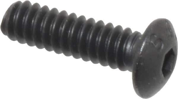 Value Collection - #6-32 UNC Hex Socket Drive, Button Screw - Alloy Steel, Black Oxide Finish, 1/2" Length Under Head - Apex Tool & Supply