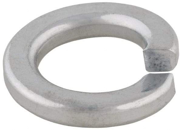Value Collection - #8, 0.04" Thick Split Lock Washer - Grade 2 Steel, Zinc-Plated Finish, 0.167" Min ID, 0.174" Max ID, 0.25" Min OD, 0.294" Max OD - Apex Tool & Supply