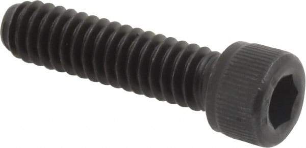 Value Collection - 1/4-20 UNC Hex Socket Drive, Socket Cap Screw - Alloy Steel, Black Oxide Finish, Partially Threaded, 1" Length Under Head - Apex Tool & Supply