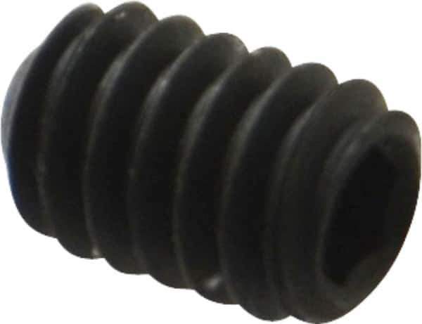 Value Collection - 1/4-20 UNC, 3/8" OAL, Cup Point Set Screw - Grade 8 Steel, 1/8" Key - Apex Tool & Supply