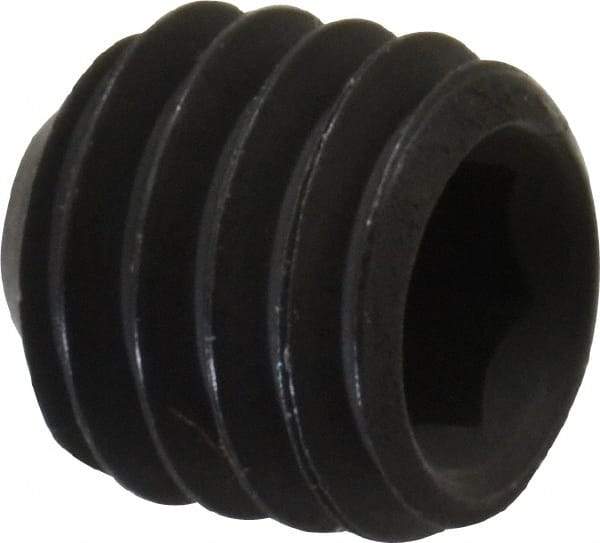 Value Collection - #10-32 UNF, 3/16" OAL, Cup Point Set Screw - Grade 8 Steel, 3/32" Key - Apex Tool & Supply