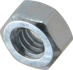 Value Collection - 1/4-20 UNC Steel Right Hand Hex Nut - 7/16" Across Flats, 7/32" High, Zinc-Plated Finish - Apex Tool & Supply