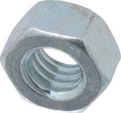 Value Collection - 5/16-18 UNC Steel Right Hand Hex Nut - 1/2" Across Flats, 17/64" High, Zinc-Plated Finish - Apex Tool & Supply
