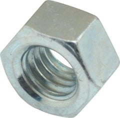 Value Collection - 1/2-13 UNC Steel Right Hand Hex Nut - 3/4" Across Flats, 7/16" High, Zinc-Plated Finish - Apex Tool & Supply