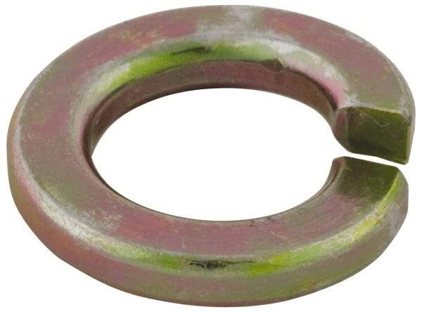 Value Collection - 7/16", 0.109" Thick Split Lock Washer - Grade 8 Alloy Steel, Zinc-Plated Finish, 0.44" Min ID, 0.45" Max ID, 0.683" Min OD, 0.776" Max OD - Apex Tool & Supply