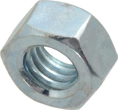 Value Collection - 5/16-18 UNC Steel Right Hand Hex Nut - 1/2" Across Flats, 17/64" High, Zinc-Plated Finish - Apex Tool & Supply
